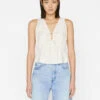 Cinched Crinkle Tank -- Off White -Chic Attire Store 2 LWSH2580 OFFWHITE FRSP23EC II WOMENS DAY 01 0021HR