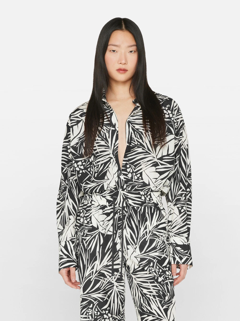 The Oversized Shirt -- Noir Multi