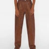 Crystal Slouchy Straight Leg Jean -- Chocolate Brown -Chic Attire Store 3 SSSTL728 CHOCOLATE BROWN FRSU23EC WOMENS DAY 05 0893HR
