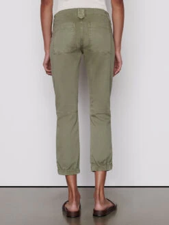 Banded Bottom Trapunto Moto Pant -- Washed Aloe -Chic Attire Store BBTMP999WASHEDALOE 016