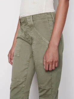Banded Bottom Trapunto Moto Pant -- Washed Aloe -Chic Attire Store BBTMP999WASHEDALOE 019