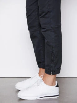 Banded Bottom Trapunto Moto Pant -- Washed Black -Chic Attire Store BBTMP999WASHED BLACK 25808