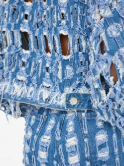 Cropped Oversized Jacket -- Blueprint Frays -Chic Attire Store COVJK727 BLUEPRINT FRAYS FRSU23EC WOMENS DAY 05 1400HR