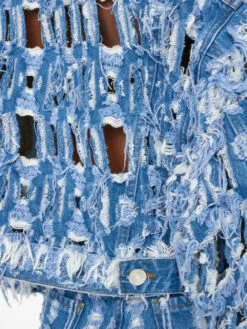 Cropped Oversized Jacket -- Blueprint Frays -Chic Attire Store COVJK727 BLUEPRINT FRAYS FRSU23EC WOMENS DAY 05 1401HR