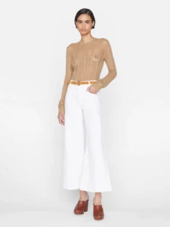 Double Waist Band Crop Palazzo -- Au Natural Clean -Chic Attire Store DWCP470 AUCL 0239