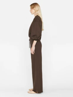 Balloon Sleeve Crew Sweatshirt -- Espresso -Chic Attire Store F23ACH02 ESPRESSO 0366