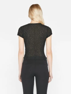 Mesh Lace Baby Tee -- Noir -Chic Attire Store F23CCH01 NOIR 0327