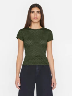 Mesh Lace Baby Tee -- Surplus -Chic Attire Store F23CCH01 SURPLUS 0933