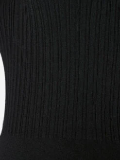 Rib Zipper Bodysuit -- Noir -Chic Attire Store F23FSW02 NOIR 0578