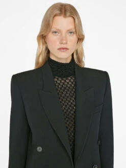 Double Breasted Slim Blazer -- Noir -Chic Attire Store F23HBZ03 NOIR 0510