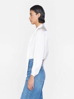 Femme Tie Neck Blouse -- Off White 13 Femme Tie Neck Blouse -- Off White -Chic Attire Store F23SBL01 OFF WHITE 0241