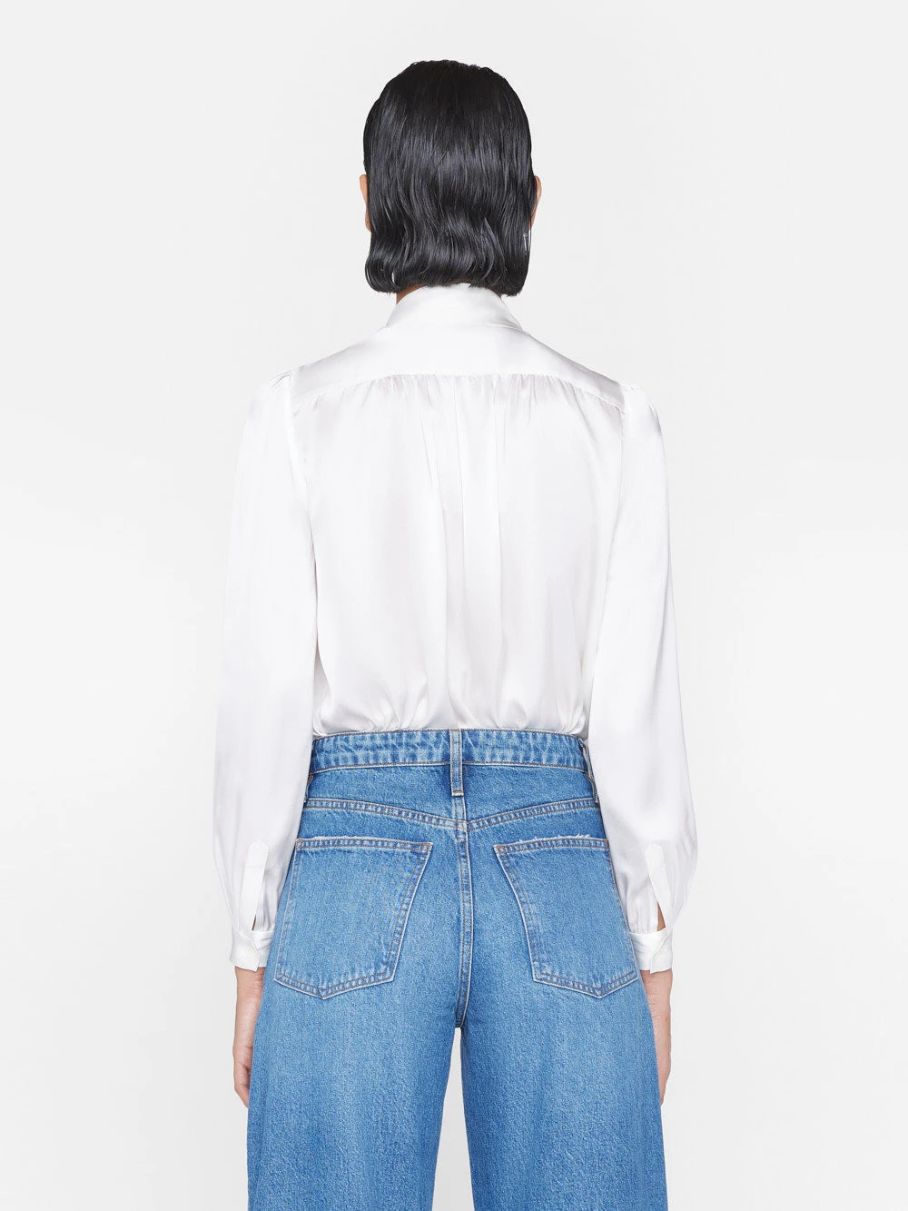 Femme Tie Neck Blouse -- Off White 8 Femme Tie Neck Blouse -- Off White - Image 6