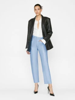 Recycled Leather Le High 'N' Tight Straight -- Oxford Blue -Chic Attire Store HNTST514 OXFORDBLUE FRSP23EC II WOMENS DAY 02 0045HR