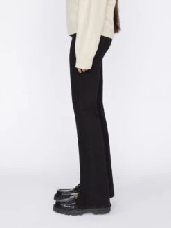 The Jetset Slit Flare -- Sheen Noir -Chic Attire Store JSFLFS631 SHEEN NOIR 0303