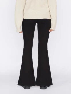 The Jetset Slit Flare -- Sheen Noir -Chic Attire Store JSFLFS631 SHEEN NOIR 0310