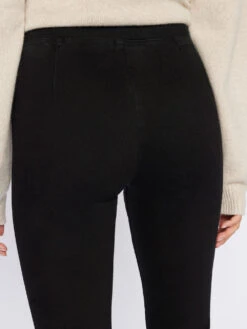 The Jetset Slit Flare -- Sheen Noir -Chic Attire Store JSFLFS631 SHEEN NOIR 0318