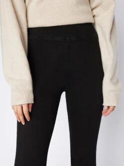 The Jetset Slit Flare -- Sheen Noir -Chic Attire Store JSFLFS631 SHEEN NOIR 0321