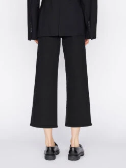 The Jetset Wide Crop -- Sheen Noir -Chic Attire Store JWC631 SHEEN NOIR 1707