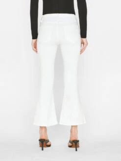 Le Crop Flare Mini Slits -- Blanc -Chic Attire Store LCFMS790 BLANC FRSU23EC WOMENS DAY 03 1364HR