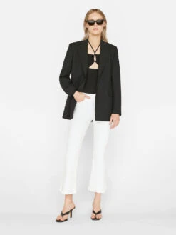 Le Crop Flare Mini Slits -- Blanc -Chic Attire Store LCFMS790 BLANC FRSU23EC WOMENS DAY 03 1391HR