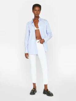 Le High Straight Cascade Hem -- Blanc 17 Le High Straight Cascade Hem -- Blanc -Chic Attire Store LHSTCH790 BLANC FRSU23EC WOMENS DAY 05 0400HR