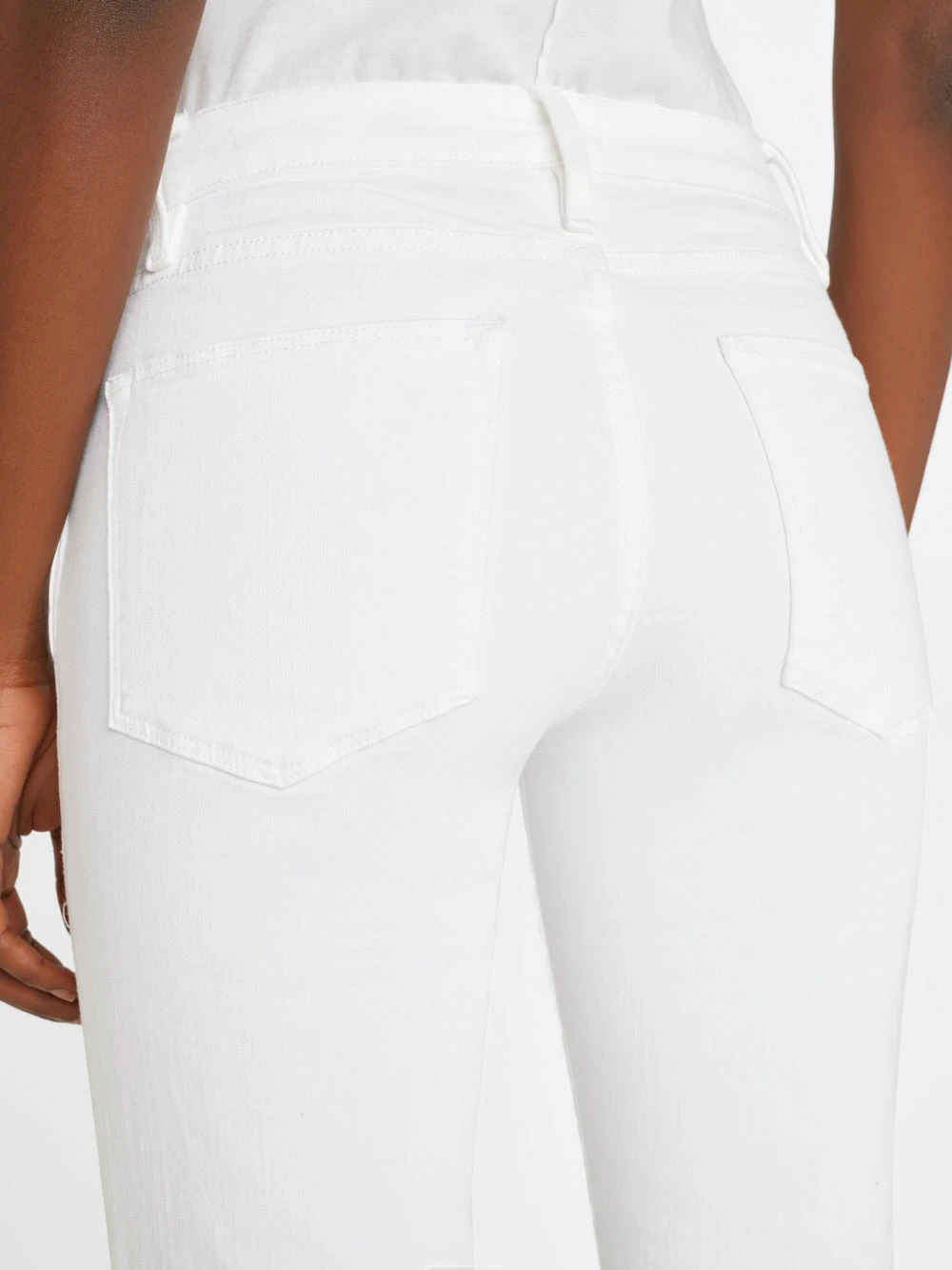 Le High Straight Cascade Hem -- Blanc 5 Le High Straight Cascade Hem -- Blanc - Image 3