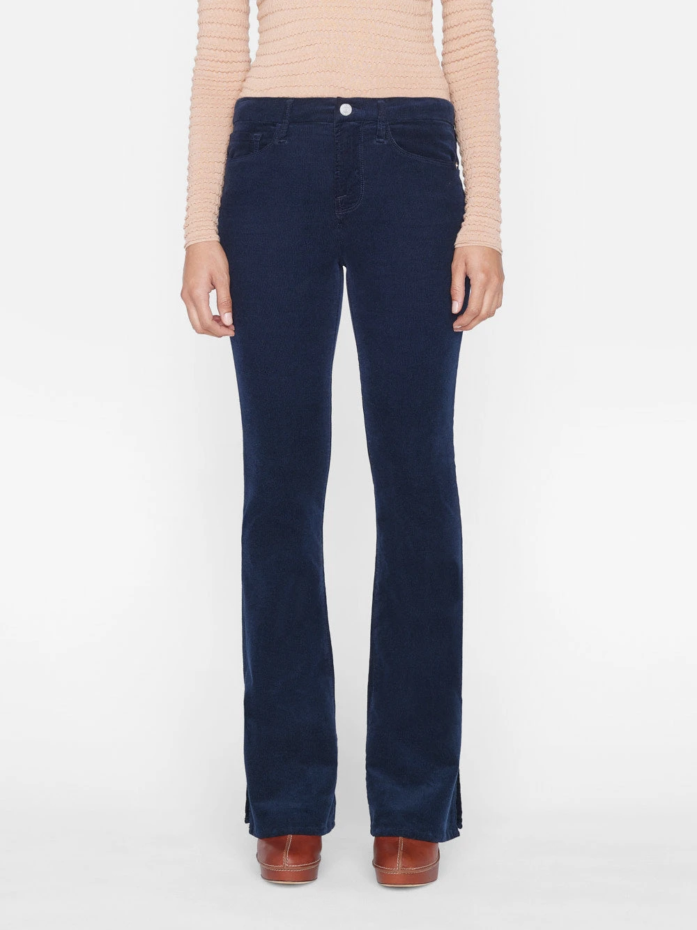 Le Mini Boot Slit Corduroy -- Navy 5 Le Mini Boot Slit Corduroy -- Navy - Image 3