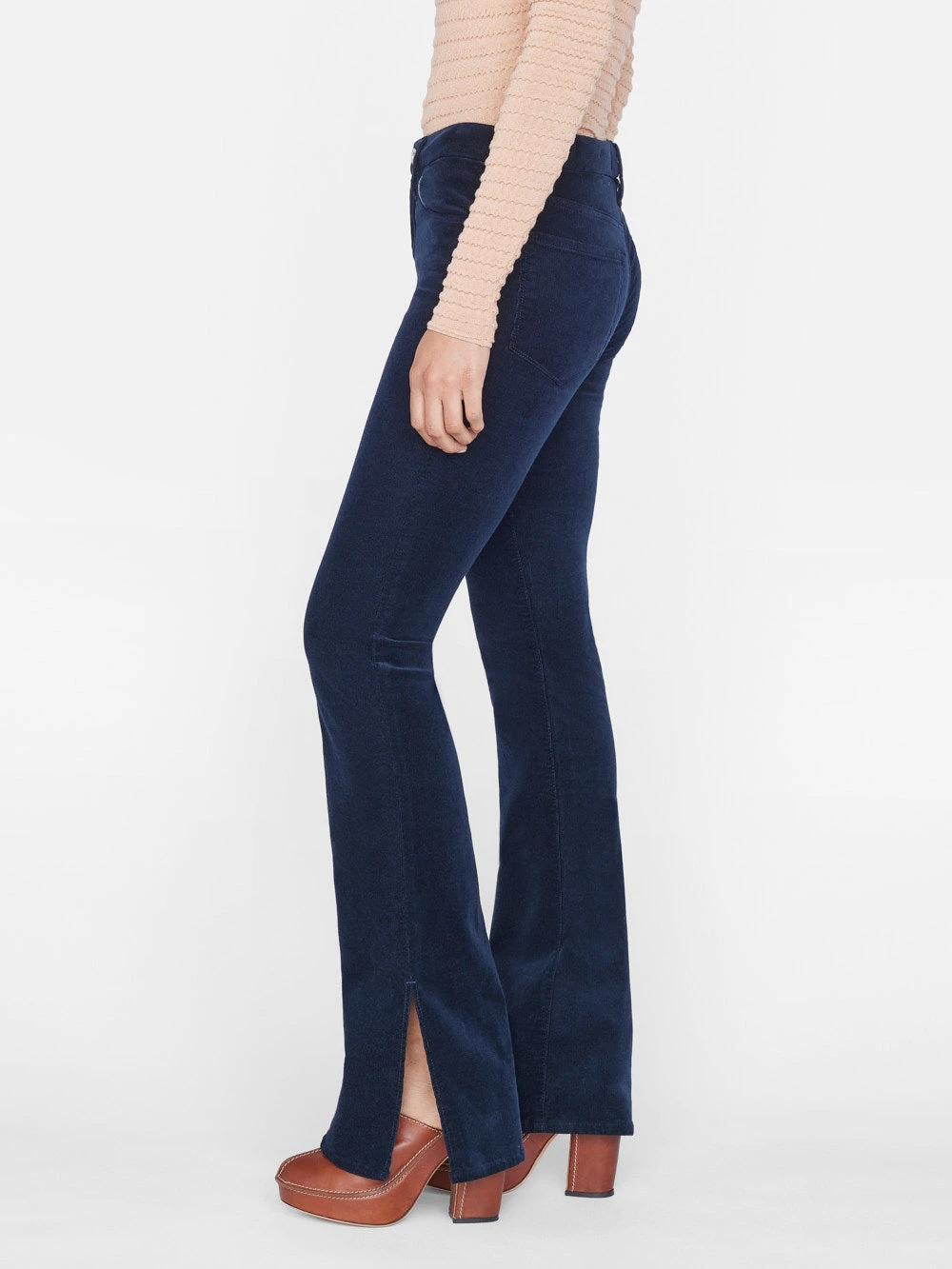 Le Mini Boot Slit Corduroy -- Navy 8 Le Mini Boot Slit Corduroy -- Navy - Image 6