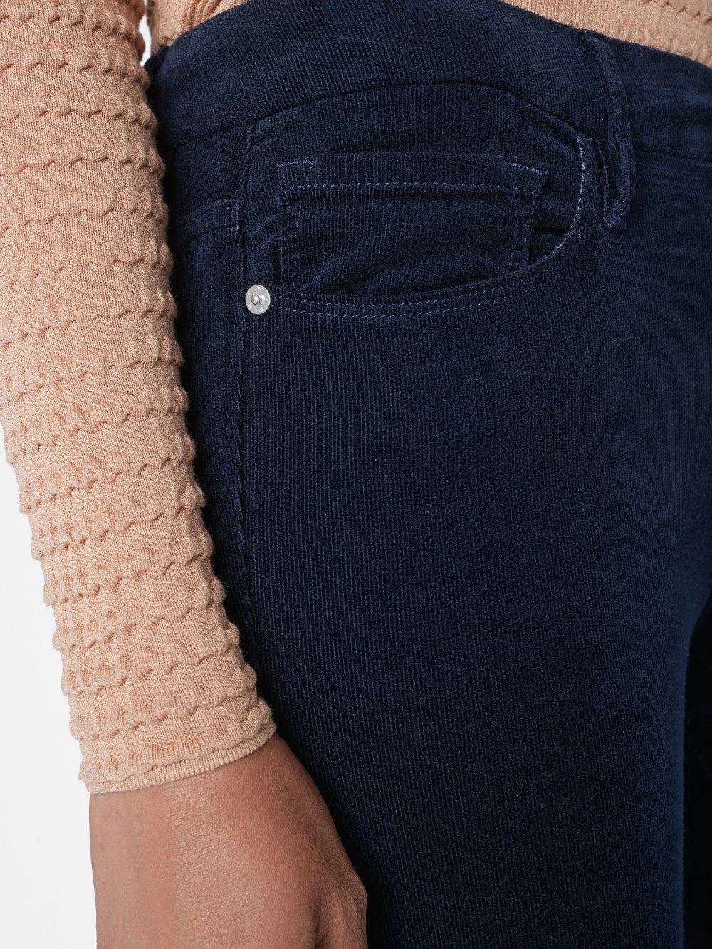 Le Mini Boot Slit Corduroy -- Navy 6 Le Mini Boot Slit Corduroy -- Navy - Image 4