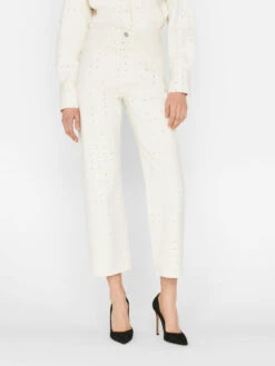 Rhinestone Le Jane Crop -- Bone