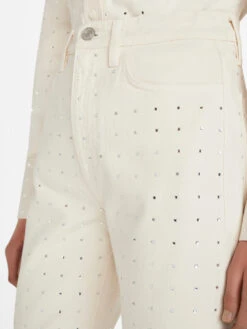 Rhinestone Le Jane Crop -- Bone -Chic Attire Store LRJNC728 BONE FRSU23EC II WOMENS DAY 02 0253HR