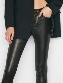 Le Skinny De Jeanne Leather Pant -- Washed Black -Chic Attire Store LSJL001 WASHED BLACK FRSU22EC II WOMENS DAY 03 0023HR