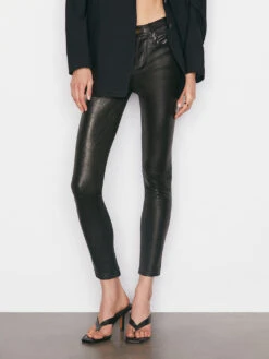 Le Skinny De Jeanne Leather Pant -- Washed Black