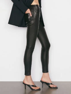 Le Skinny De Jeanne Leather Pant -- Washed Black -Chic Attire Store LSJL001 WASHED BLACK FRSU22EC II WOMENS DAY 03 0030HR