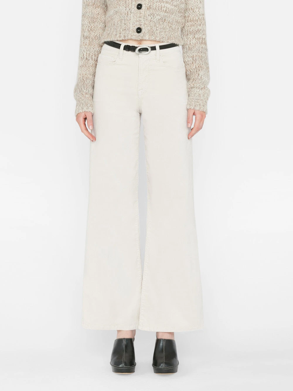 Le Slim Palazzo Corduroy -- Bone 3 Le Slim Palazzo Corduroy -- Bone