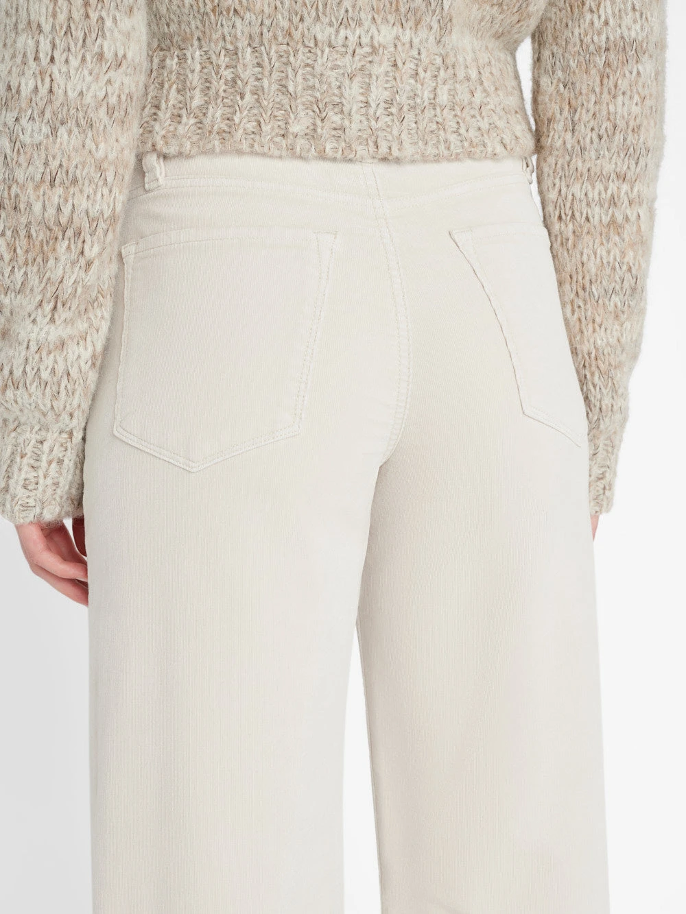 Le Slim Palazzo Corduroy -- Bone 7 Le Slim Palazzo Corduroy -- Bone - Image 5