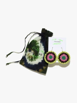 Crochet Earrings -- Hot Pink Multi -Chic Attire Store LWAX0487 2