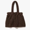 Beaded Crochet Bag -- Brown