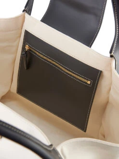 Le Canvas Trapeze Tote -- Canvas/Noir -Chic Attire Store LWAX0511 CNNO 4copy