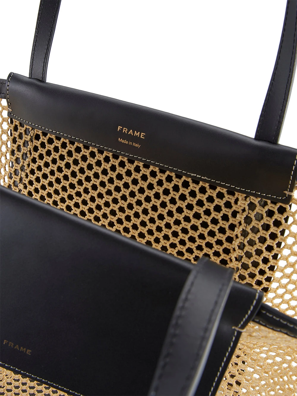 Le Market Shopper -- Natural/Noir 5 Le Market Shopper -- Natural/Noir - Image 3