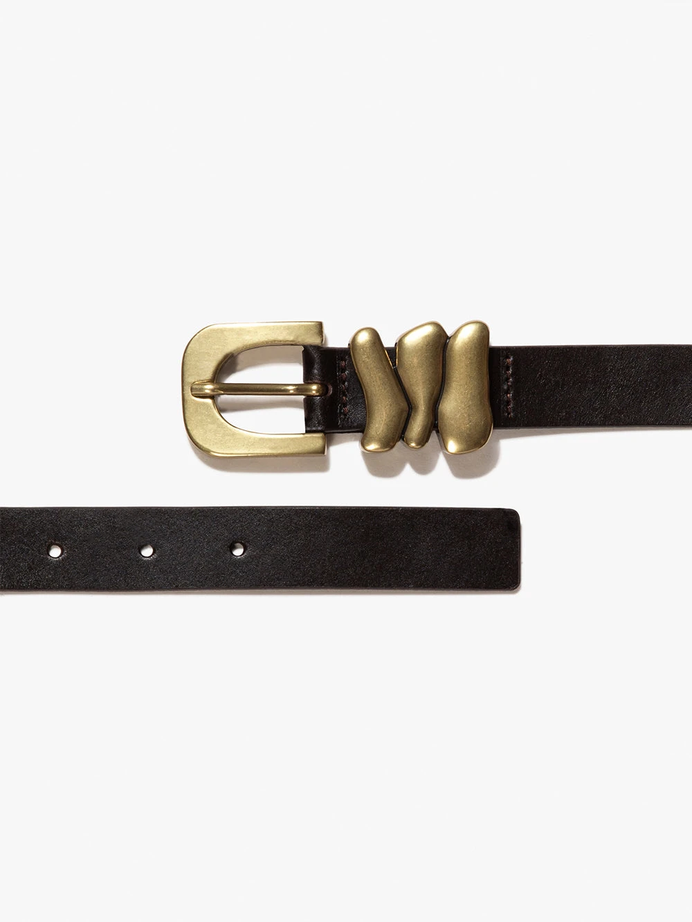 Organic Shape Tri Keeper Belt -- Dark Chocolate 4 Organic Shape Tri Keeper Belt -- Dark Chocolate - Image 2