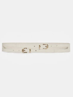 Double Strap Waist Belt -- Bone