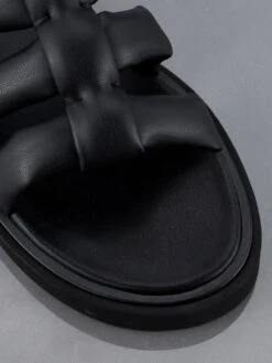 Le Weston Sandal -- Noir -Chic Attire Store LWFT0353 NOIR 3