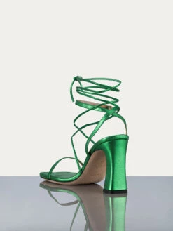 Le Ramona Heel -- Bright Peridot Metallic 7 Le Ramona Heel -- Bright Peridot Metallic -Chic Attire Store LWFT0356 BPMT 2