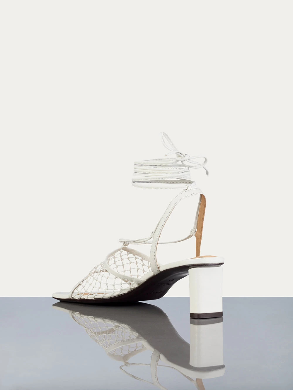Le Adelaide Crochet Lace Up Heel -- Off White 5 Le Adelaide Crochet Lace Up Heel -- Off White - Image 3