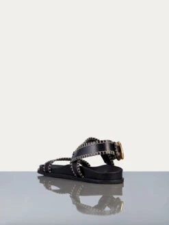 Le Marcel Sandal -- Noir -Chic Attire Store LWFT0374 NOIR 2copy