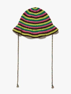 Crochet Bucket Hat -- Hot Pink Multi