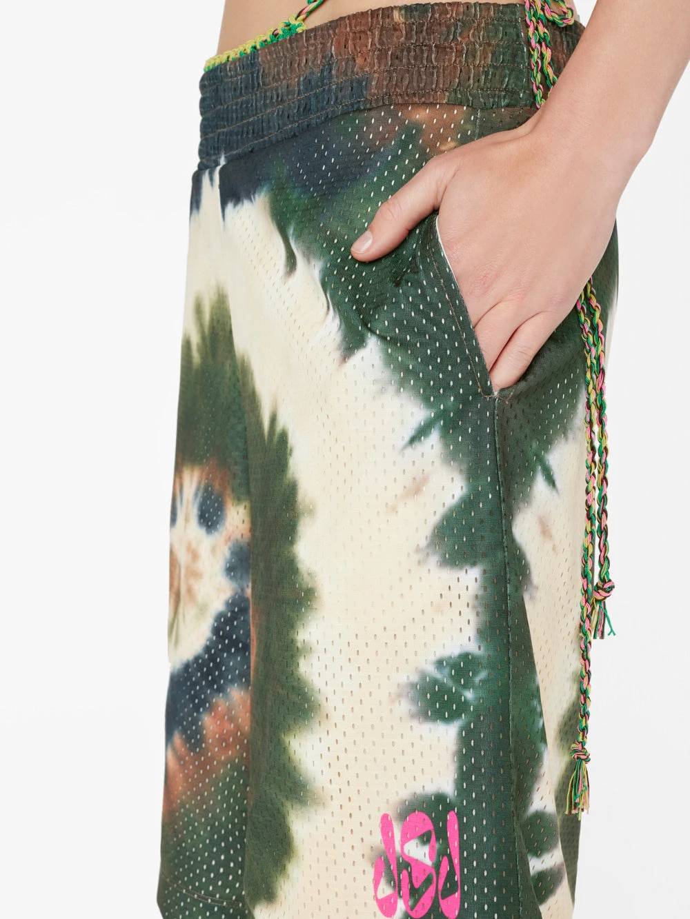 Tie Dye Basketball Shorts -- Fatigue Multi 5 Tie Dye Basketball Shorts -- Fatigue Multi - Image 3