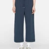 Cropped Wide Leg Sweatpant -- Navy -Chic Attire Store LWKB0358 NAVY FRSU23EC II WOMENS DAY 01 0888HR