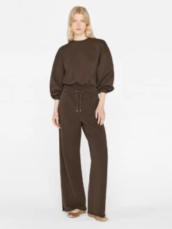 Raw Hem Sweatpant -- Espresso